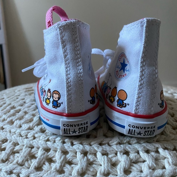 VERY RARE Converse Hello Kitty x Chuck Taylor All Star Canvas Hi 'White Size 5 - Picture 10 of 14